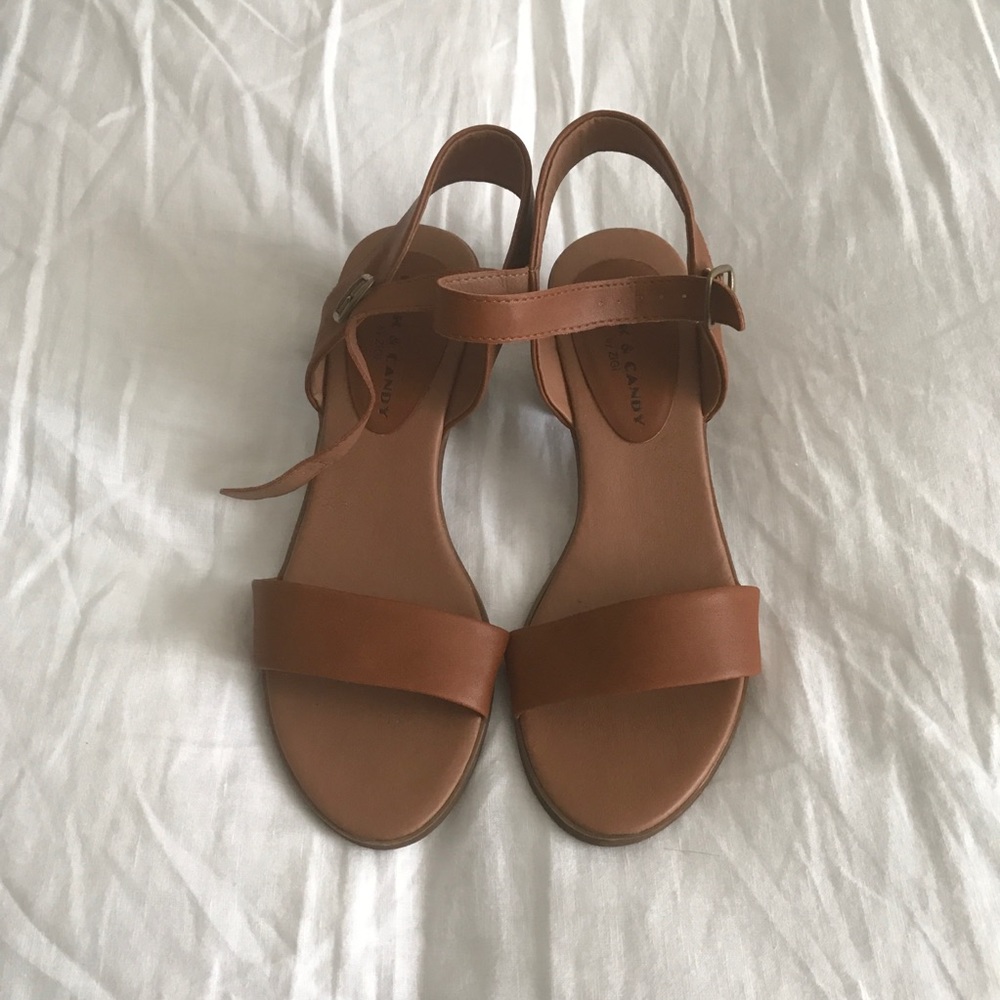 Brown Sandals Short Heel